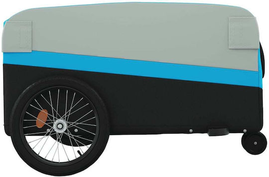 Vidaxl Bicycle Trailer Black Blue 45kg Iron