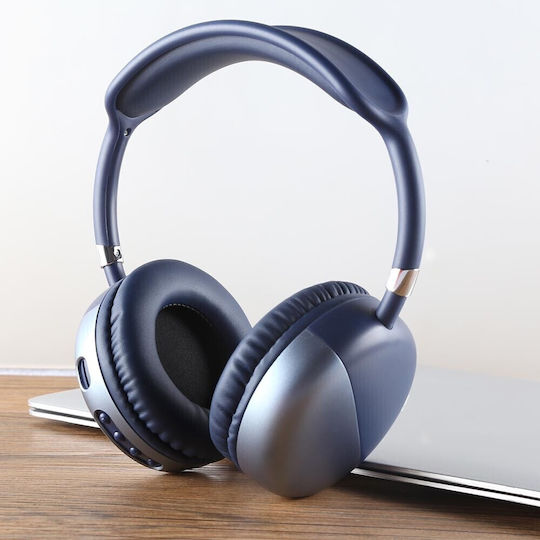Andowl Q-MAX11 Bluetooth Wireless On Ear Headphones with Radio with 8 hours of Operation Blue