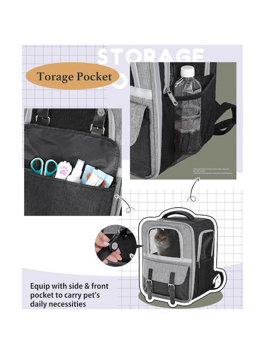 Petepela 1 Backpack Cat Carrier Bag Gray