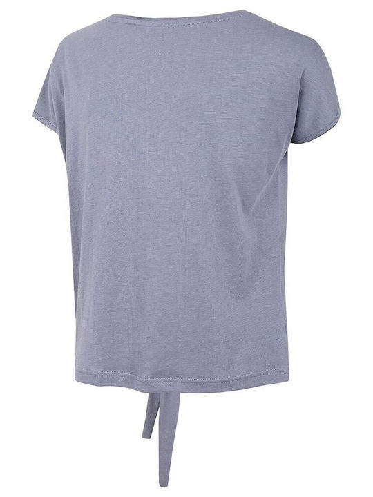 4F Women's Blouse Short Sleeve Light Blue