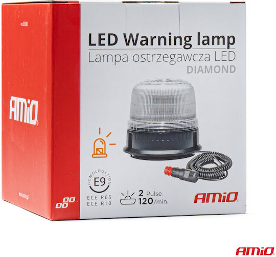 AMiO Car Beacon LED 12 / 24V 13.1cm with White / Orange Lighting