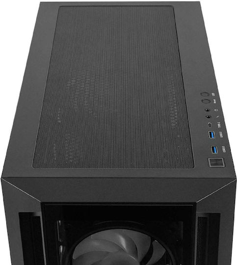 Chieftec APEX Gaming Midi-Turm Computergehäuse mit Seitenfenster und RGB-Beleuchtung Schwarz
