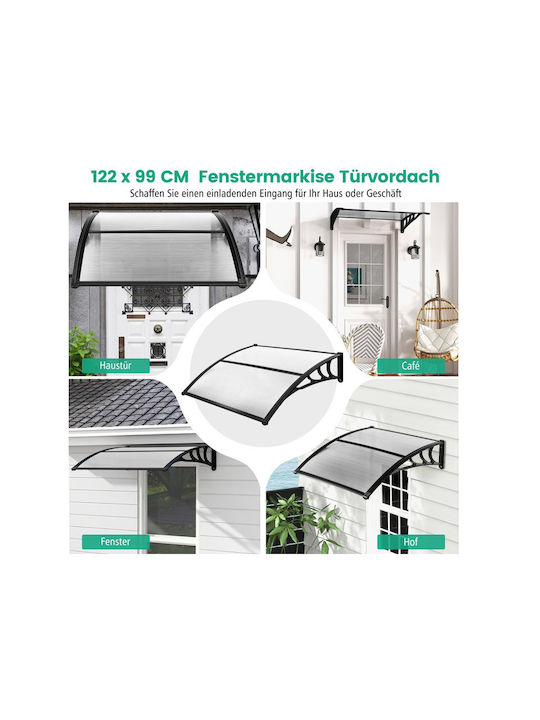 Costway Polycarbonat Kapuzinerdach P122xB99cm
