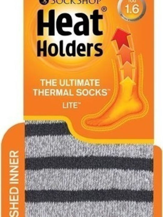 Heat Holders Jacquard Long Lite Γυναικείες Ισοθερμικές Κάλτσες Grey/Black Stripe