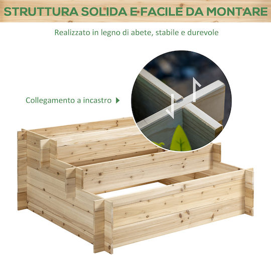 Outsunny Spruce Wood Planter Ανθοστήλη Ξύλινη 120x54εκ.