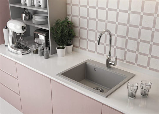 Laveo SBT 510Y Ένθετος από Συνθετικό Γρανίτη Μ50xΠ57cm Γκρι Laveo SBT 510Y Ένθετος από Συνθετικό Γρανίτη Μ50xΠ57cm Γκρι