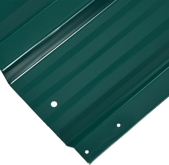 Outsunny Metal Fence Panel in Green Color 1.29m x 45cm