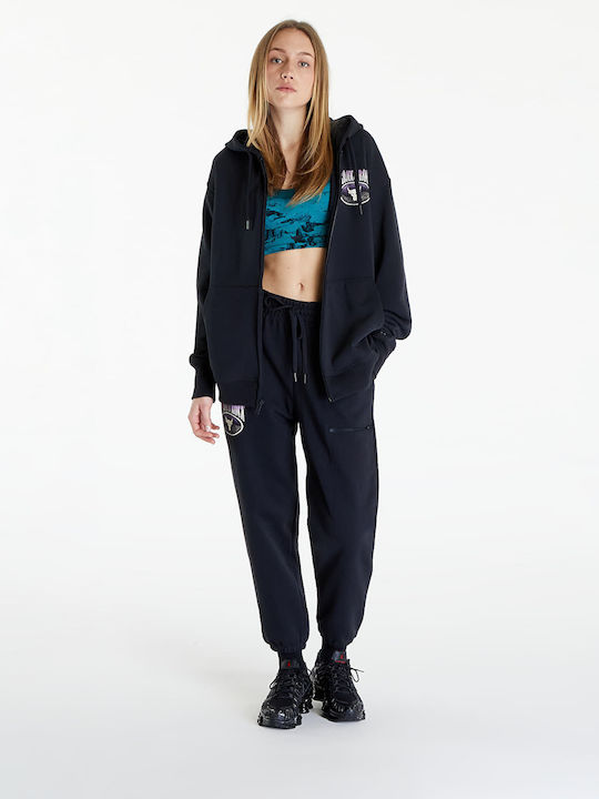 Project Rock Long Women's Sweatshirt Jacket Hooded Black