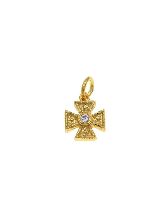 Damen Byzantinisch Kreuz aus Vergoldet Silber