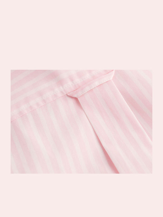 Langärmelig Damen Hemd Rye Pink Gestreift
