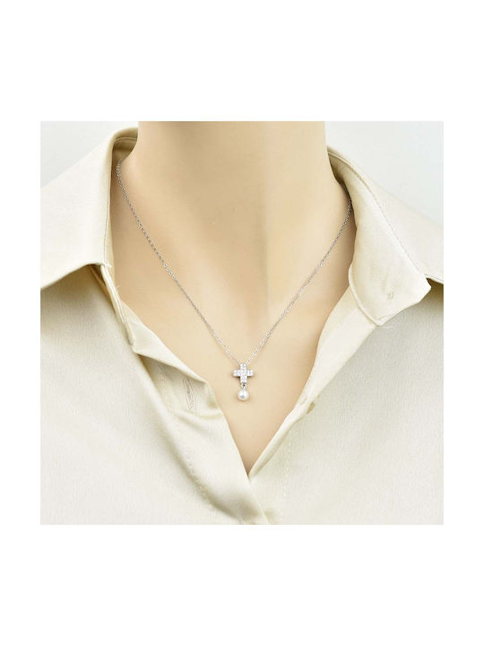 Goldjewels Women's Cross from Silver with Chain