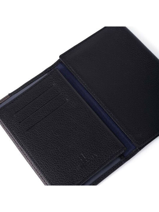 Дърмено Мъжко Портмоне За Карти С RFID Черно