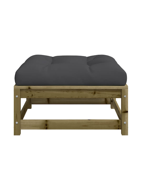 Scaun De Grădină Din Lemn Cub Pentru Exterior Cu Pernă Roz 2 Bucăți 70x70x30cm