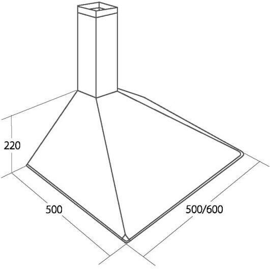 Akpo WK-5 Soft 50 Απορροφητήρας Καμινάδα 50cm Inox