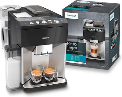 Siemens TQ507R03 Automatic Espresso Machine 1500W Pressure 15bar for Cappuccino with Grinder Silver