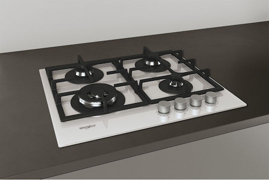 Whirlpool Erdgas-Kochfeld Autonom 59x51εκ. Weiß