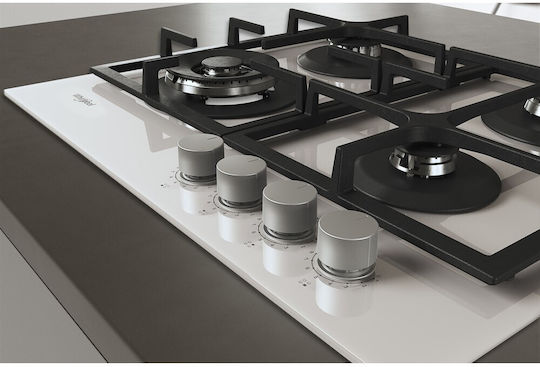 Whirlpool Erdgas-Kochfeld Autonom 59x51εκ. Weiß