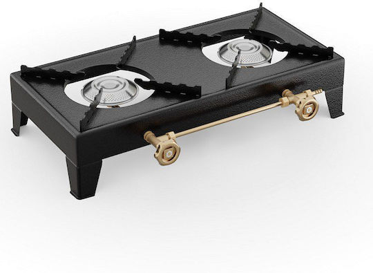 Thermogatz SV.200 Countertop Liquid Gas Double Gray Burner