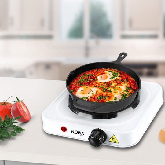 Zilan Enamel Countertop Single Burner White