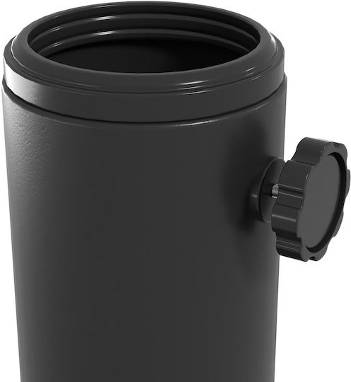 Outsunny Umbrella Stand made of Cement Black Velvet-Black Metal 43x43cm