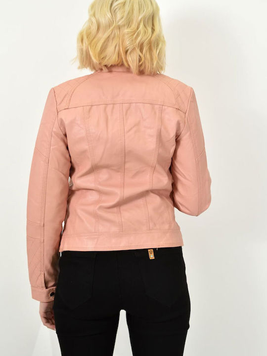Γυναικείο Biker Jacket Ροζ