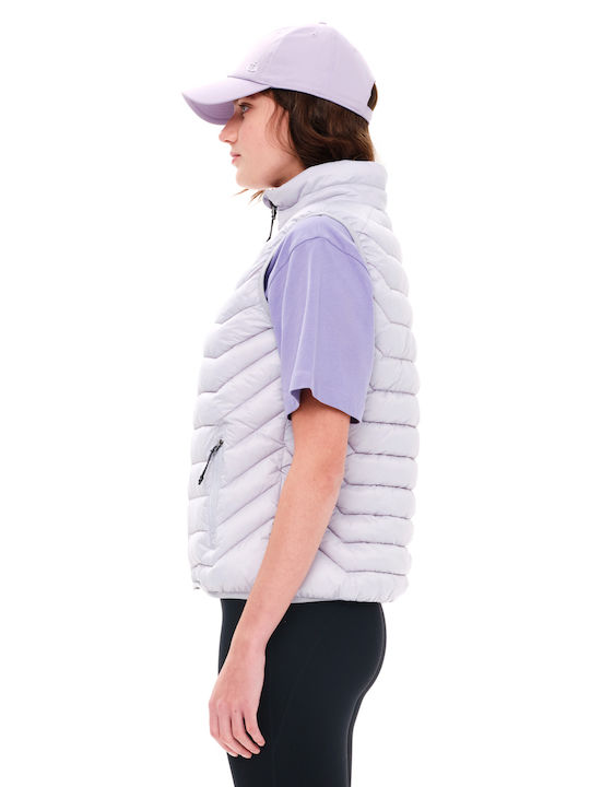 Women's Short Puffer Jacket for Winter Lilacc