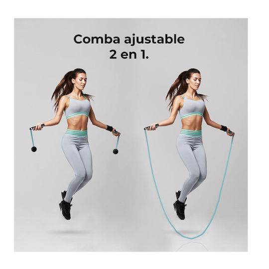 Cecotec Drumfit Smartcomba 3000 Connected Σχοινάκι Γυμναστικής 3m Μαύρο με Μετρητή και Ρυθμιζόμενο Μήκος
