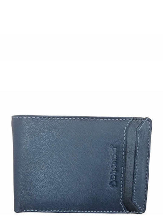 Leder Herren Geldbörse Karten mit RFID Blau