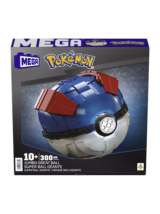 Παιχνιδολαμπάδα Pokémon Mega Construx Jumbo Great Ball 300pcs για 10+ Ετών Mega Bloks
