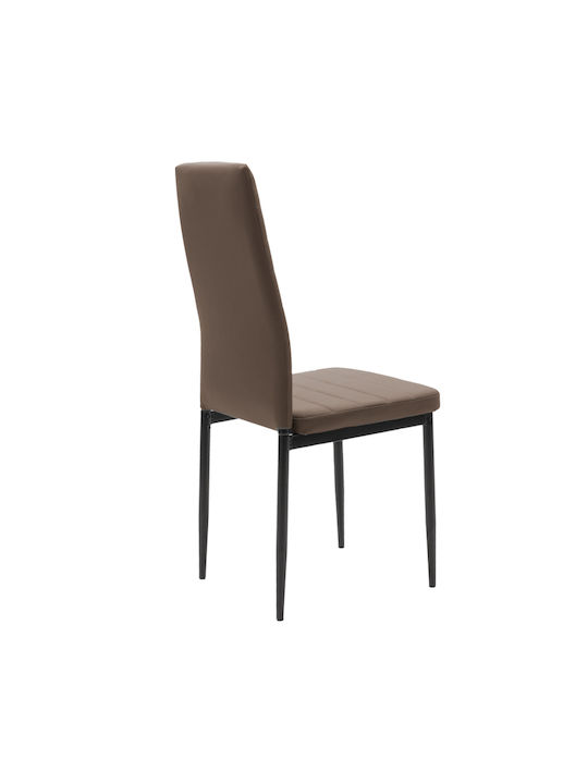 Parker Dining Room Artificial Leather Chair Cappuccino 42x48x98cm