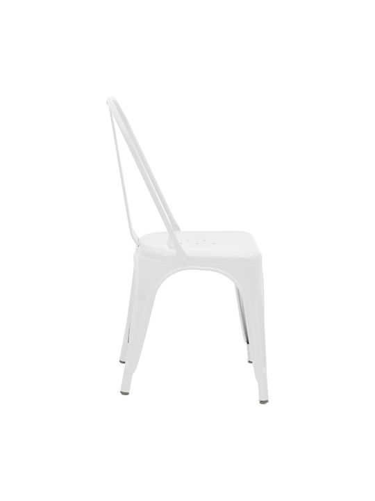 Scaun de exterior Metalic Utopia Alb 44x44x85cm