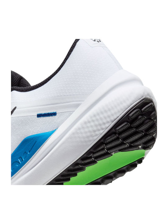 Air Winflo 10 Sport Shoes Running White / Black / Star Blue / Green Strike