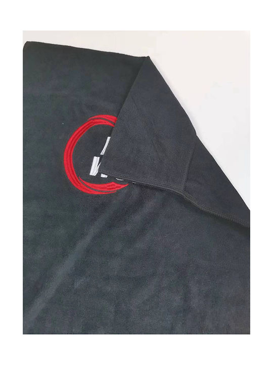 Viking Microfiber Black Gym Towel with Carrying Case 95x40cm