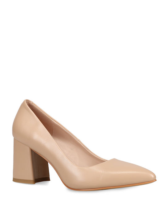 Migato Pointed Toe Beige Heels