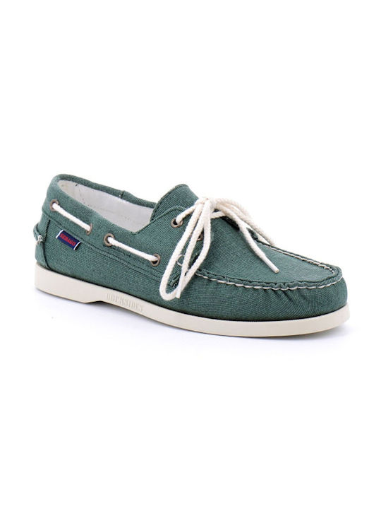 Sebago Portland Δερμάτινα Ανδρικά Loafers σε Πράσινο Χρώμα