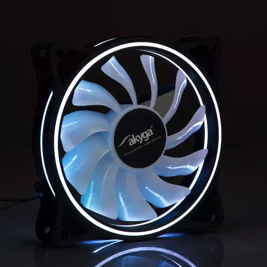 Akyga AW-12D-RGB Case Fan 120mm with RGB Lighting and Connection 6-Pin 1pcs