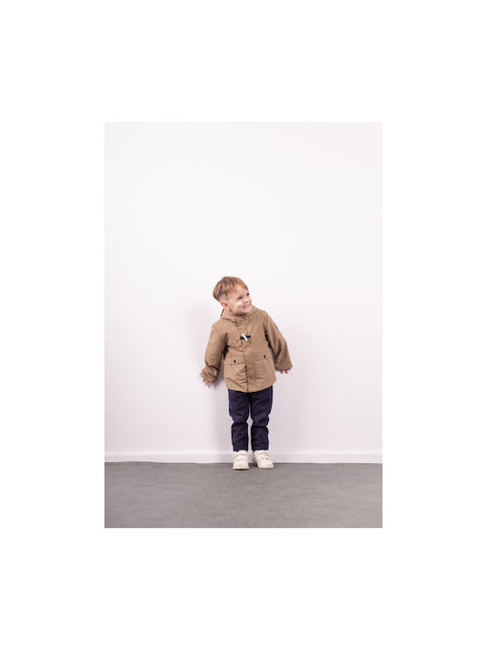 Hashtag Kids Casual Jacket with Hood Coffee