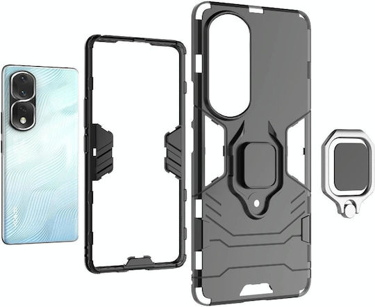 80 Pro Shockproof Задна корица Пластмаса / Силикон Магнитен Тъмносин (За Honor 80 Pro (OEM))