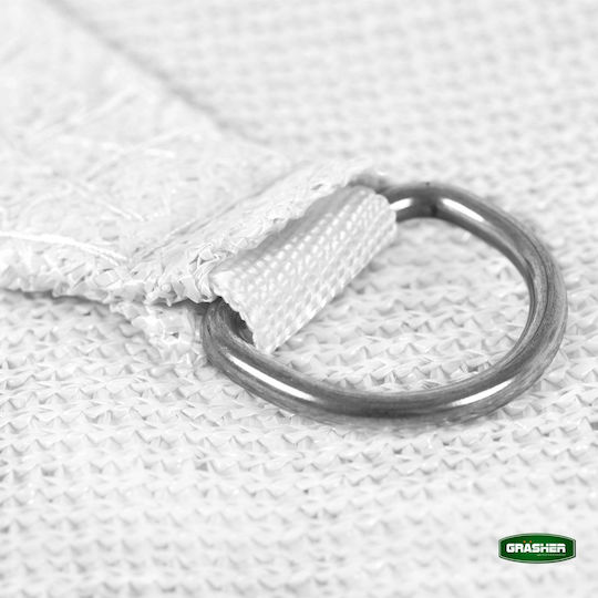 Grasher Ε220 Rectangular Shade Net White With Hoop 3x4m 180gr/m²