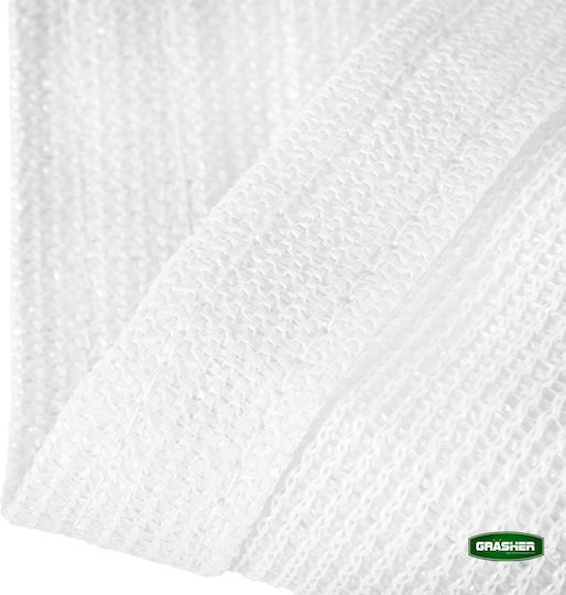 Grasher Ε220 Rectangular Shade Net White With Hoop 3x4m 180gr/m²
