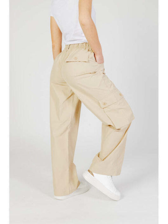 Only Women's Cotton Trousers Beige