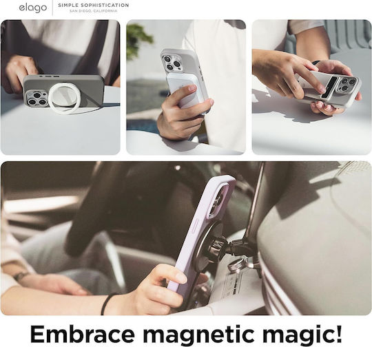 Elago Umschlag Rückseite Silikon Weiß (iPhone 15 Pro Max)