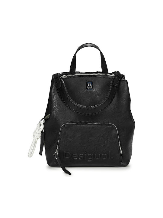 Desigual Half Logo Damen Tasche Rucksack Schwarz