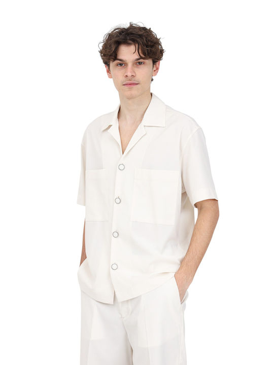 I'm Brian Men's Shirt Short Sleeve Panna White