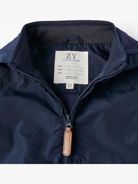 Kids' Casual Jacket Windproof with Hood Blue