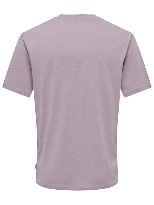 Only & Sons Men's Short Sleeve T-shirt Purple