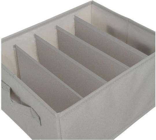 Fabric Storage Box For Clothes in Gray Color 17x27x33cm 2pcs
