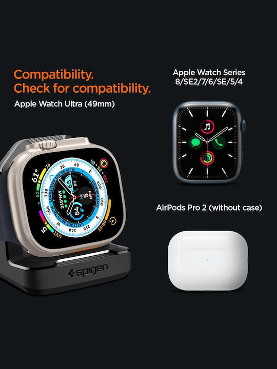 Spigen Μαύρο (Apple WatchApple Watch Ultra2/Ultra 9/8/7/6/5/SE/4/3/2/1)