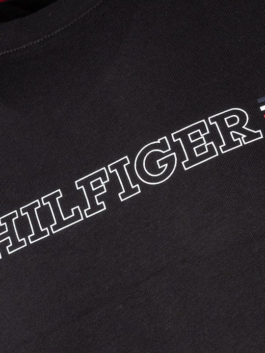 Tommy Hilfiger Bluza Bărbătească cu Mânecă Scurtă BLACK