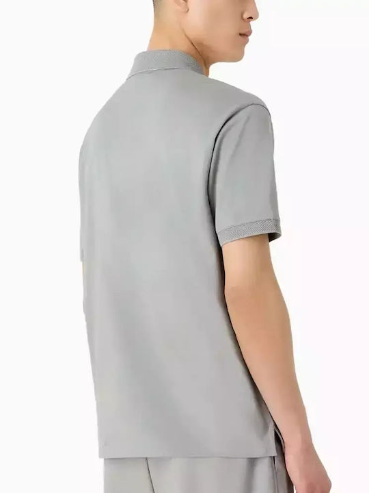 Emporio Armani Ανδρική Μπλούζα Κοντομάνικη Polo Neutral Gray